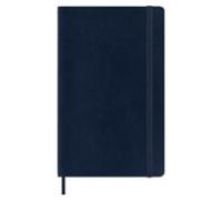 moleskine libreta formato doble blanda azul zafiro lisa-rayada l