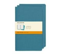 Moleskine libretas cahier azul eléctrico L rayas (set de 3)