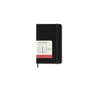 Moleskine Planificador diario clásico de 12 meses 2027, tapa dura, bolsillo (3,5 x 5,5 pulgadas), negro, 400 páginas