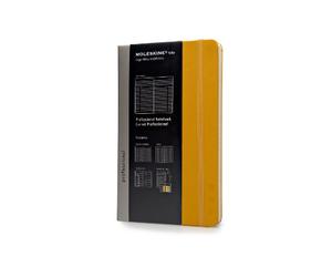 Moleskine - Pro Collection, Cuaderno para Oficina, Bloc de Notas de Trabajo, Tapa Dura, Color Amarillo Anaranjado, Grande 13 x 21 cm, 240 Páginas