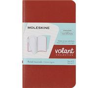 Moleskine QP701F16B24 Cuadernos de rayas volantes XS, Coral Orange/Aqua Blue