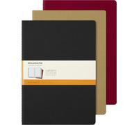 Moleskine Set de 3 Cuadernos Cahier Journals, Cubierta Blanda de Cartón y Costura a la Vista, Colores Variados, Formato A4
