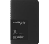 Moleskine Smart Cahier Journals, Juego de 2 Cuadernos Digitales con Páginas con Rayas, Compatible con Pen+, Tapa Dura, Tamaño de Bolsillo 9 x 14 cm, Color Negro, 64 Páginas