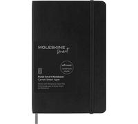 Moleskine Smart Notebook, Sistema de Escritura Inteligente, Cuaderno Digital de Tapa Blanda, Páginas a Rayas y Cierre Elástico, Tamaño de Bolsillo 9 x 14, Color Negro