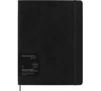 Moleskine Smart Notebook, Sistema de Escritura Inteligente, Cuaderno Digital de Tapa Blanda, Páginas en Blanco y Cierre Elástico, Formato XL 19 x 25, Color Negro