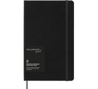 Moleskine Smart Notebook, Smart Writing System, Cuaderno Digital con Tapa Dura, Hojas de Rúbrica y Cierre Elástico, Tamaño Grande 13 x 21 cm, Negro