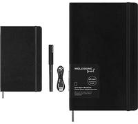 Moleskine Smart Writing Set, Bolígrafo Inteligente Incluido, Grande, 13x21cm, Negro + Smart Notebook, Cuaderno Inteligente de Tapa Blanda, Páginas en Blanco y Cierre Elástico, Grande 13x21cm, Negro