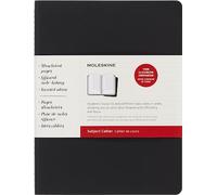 Moleskine Subject Cahier Journal, Set de 2 Cuadernos para Notas, Tapa de Cartón, Diseño Académico, Negro y Marrón, 160 Páginas, Extra Large 19 x 25 cm