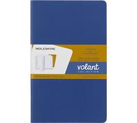 Moleskine Volant Journal, Set de 2 Cuadernos con Páginas Rayadas Desprendibles, Tapa Blanda, Colores Azul y Ámbar, Large 13 x 21 cm, 124 Páginas