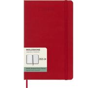 Moleskine Weekly Planner 2023-2024, Agenda de 18 Meses, Agenda Académica, Agenda Semanal de Tapa Dura, Tamaño Grande 13 x 21 cm, Color Rojo Escarlata