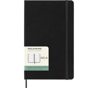 Moleskine Weekly Planner 2025-2026, 18-Month Horizontal Planner, Hard Cover and