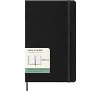 Moleskine Agenda semanal 2025-2026 – 18 meses, tapa dura, 13×21 cm, negro
