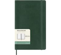 Moleskine – Agenda semanal 2025-2026, 18 meses, tapa suave y cierre elástico, 13x21 cm, Verde Mirto