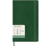 Moleskine Weekly Planner, Agenda Semanal con Espacio para Notas 12 Meses 2025, Tapa Blanda y Cierre Elástico, Color Verde Mirto, Formato Grande 13x21 cm
