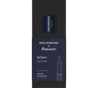 Moleskine x Kaweco Bolígrafo Recargable de Plástico ABS para Escribir y Tomar Notas, Recarga de 1.0 mm con Tinta Azul Incluida, Azul