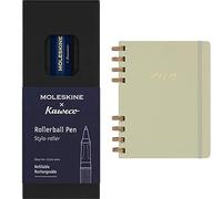 Moleskine x Kaweco Bolígrafo Rollerball Recargable de Plástico ABS, Recambio de 0,7 mm con Tinta Negra Incluida, Azul + Agenda Semanal y Mensual 2023-2024, 12 Meses, Tapa Dura, 20x25 cm, Crush Kiwi