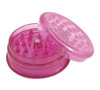 Molinillo de hierbas de plástico rosa para almacenamiento de hojas de tabaco