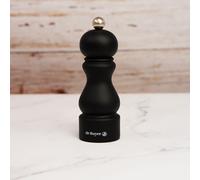 Molinillo Rumba de De Buyer para Pimienta, Sal y Hierbas Aromáticas, Mecanismo de Molienda Cerámico Ajustable, 14 cm, Color Negro Mate