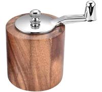 Molino de semillas de lino manual de madera, molino de pimienta de manivela, grosor ajustable, cilíndrico, 6x7 cm