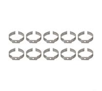Moliuoly Clips abiertos de acero para resortes, 10 unidades, acero al manganeso, pinzas plateadas para garaje, cobertizo, patio, armario para guardar escobas, rastrillos, tubos, tamaño a elegir (52 mm