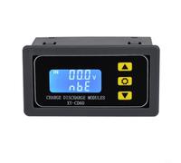 Moliuoly XY-CD60 Para Cargador Descargador Controlador DC 6 - 60 V con LED Pantalla Digital para Litio Plomo Ácido Para Batería Protección Placa Ajustable Tiempo Doble Modo Dispositivo de Prueba Negro