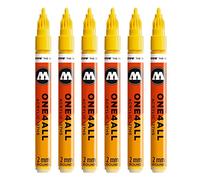 Molotow One4All 127HS #225 Rotulador, 6 unidades, 2 mm, color amarillo cinc 2 mm