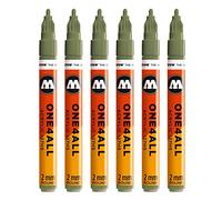 Molotow One4All 127HS #225 Rotulador, 6 unidades, 2 mm, color amazonas claro 2 mm