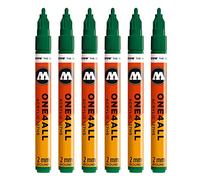 Molotow One4All 127HS #225 Rotulador, 6 unidades, 2 mm, color mr. Grün 2 mm