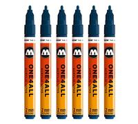 Molotow One4All 127HS #225 Rotulador, 6 unidades, 2 mm, color petróleo 2 mm