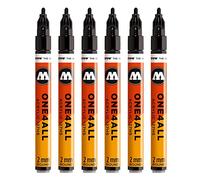 Molotow One4All 127HS #225 Rotulador, 6 unidades, 2 mm, color signalschwarz 2 mm