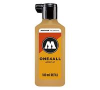 Molotow ONE4ALL - Recambio de tinta acrílica para rotulador permanente, 1 unidad de 180 ml, color 208 ocre marrón claro