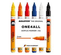 Molotow One4All - Rotulador acrílico, color Blanco 6 unidad