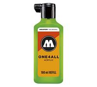 Molotow ONE4ALL - Rotulador de pintura acrílica, color Verde fluo fluorescente Refill - 180ml
