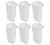 MOLUCKFU 6 Piezas Cestas Colgantes, Bote de Basura Colgante | Plástico Blanco, Uso Dual para Residuos o Guardado, Instalación Simple, para Carrito Ruedas y Mesa