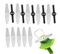 Molyorch 15 Piezas Cuchillas Cortador de Césped, Cuchillas de Plástico Cortacésped, Cuchillas de Plástico de césped con batería Cuchillas de Repuesto de Plástico Cuchillas de Plástico