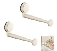 momgyaamz Tendedero Plegable Ventosas, Tendedero Pared Extensibles de 8,5 a 20 cm, TendederoPlegable Pared para Balcones, Baños, Recibidores y Armarios, Perchero PlegablePared, Pack de 2 Unidades