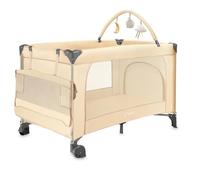 Momi Cuna de viaje BELOVE Plus 2 en 1, plegable, 2 alturas, colchón, cambiador y bolsa de transporte
