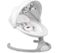 Momi KENANI Mecedora para niños de hasta 9 kg, Plegable, con Mando a Distancia y Bluetooth Gris Claro