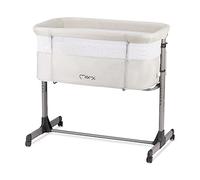 Momi REVO Cuna Multifuncional Ajustable en 6 Posiciones de Altura de 72 a 82 cm, con Ruedas, colchón Incluido, Correas de fijación, mosquitera y Barra de Juguetes