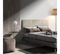 MOMMA HOME Cabecero de Cama en Tela - Modelo ANIKE - Cabecero tapizado en Tela Suave - Cabecero Acolchado Acabado en Tejido Suave - Incluye herrajes para Colgar