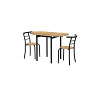 MOMMA HOME CONJUNTO MESA COCINA EXTENSIBLE Y 2 SILLAS ROBLE - MESA COMEDOR EXTENSIBLE, MESA COCINA PLEGABLE Raíz Mesas de Cocina Inicio Mesas y Sillas de Cocina Muebles de cocina Mesas de cocina