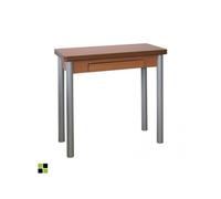 MOMMA HOME Mesa de Cocina o salón Extensible, Mesa Comedor Extensible, Mesa Plegable, Mesa Comedor Moderna, Color Cerezo/Plata, RIBETA, Medidas 80x40/80x78 cm