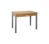 MOMMA HOME Mesa Cocina Extensible - Mesa Comedor Extensible, Mesa Plegable, Mesa Plegable, Mesa Comedor Modernas Extensibles, Color Roble/Plata, SILANTA, Medidas 100/160x60x76 cm