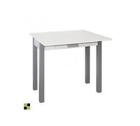 MOMMA HOME Mesa de Cocina - Modelo HENA - Material MDF/Madera - Medidas 80 x 40/80 x 76 cm (Blanco/Metal)