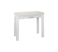 MOMMA HOME Mesa de Cocina - Modelo HENA - Color Blanco/Blanco - Material MDF/Madera - Medidas 80 x 40/80 x 76 cm