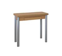 MOMMA HOME Mesa de Cocina o salón Extensible, Mesa Comedor Extensible, Mesa Plegable, Mesa Comedor Moderna, Color Roble/Plata, RIBETA, Medidas 80x40/80x78 cm