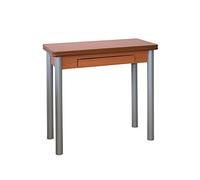 MOMMA HOME Mesa de Cocina o salón Extensible, Mesa Comedor Extensible, Mesa Plegable, Mesa Comedor Moderna, Color Cerezo/Plata, RIBETA, Medidas 80x40/80x78 cm