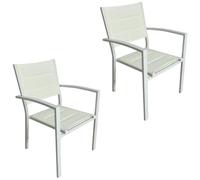 MOMMA HOME PACK SILLAS JARDÍN BLANCAS FORMENTERA CON REPOSABRAZOS MommaHome Raíz Inicio Sillas de Jardín Muebles de Jardín