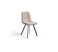 MOMMA HOME Set 2 Sillas - Modelo Wayne - Color Beige/Marron - Material Ecopiel/Tela Raíz Sillas de Comedor Inicio Muebles de Salón y Hogar Sillas de comedor beige MommaHome