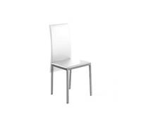 MOMMA HOME Set de 4 Sillas de Comedor Blanco - Modelo Melbourne - Material Ecopiel/Metal - Medidas 42 x 51 x 97 cm Raíz Inicio Sillas de Cocina Muebles de cocina Promocion MommaHome